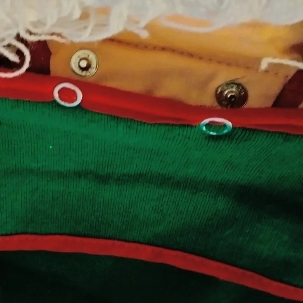 Santa Claus Christmas Stocking  Large 24 Inches Plush head Handmade - Picture 5 of 5